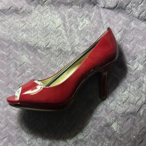 Slightly Damaged Red Open Toe